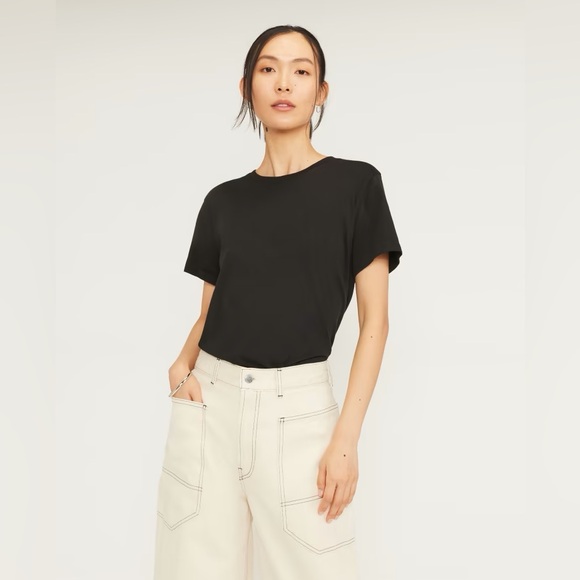 🖤EVERLANE THE BOX CUT TEE IN ESSENTIAL COTTON T SHIRT IN BLACK XXL - Picture 1 of 6